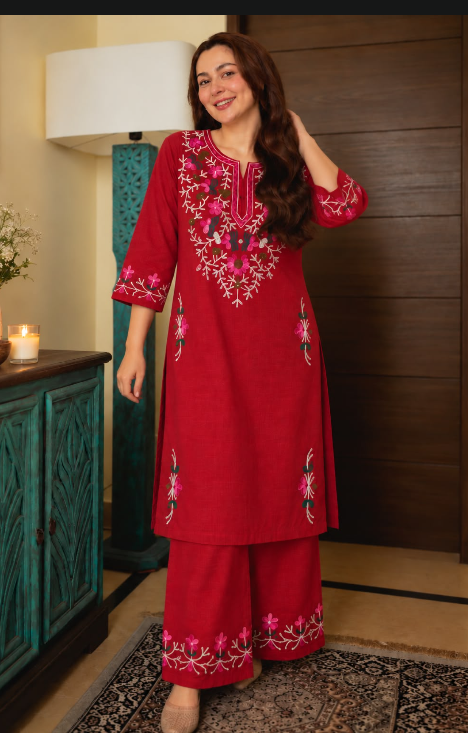 Stylish Pure Cotton Kurti with Pant Set #1