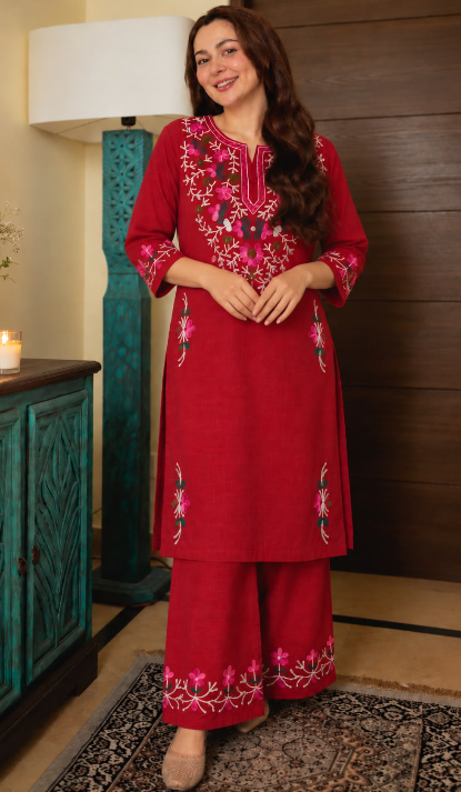 Stylish Pure Cotton Kurti with Pant Set #1
