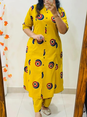 Stylish Pure Cotton Kurti with Pant Set #2