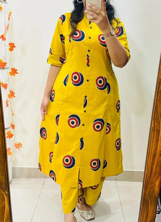 Stylish Pure Cotton Kurti with Pant Set #2