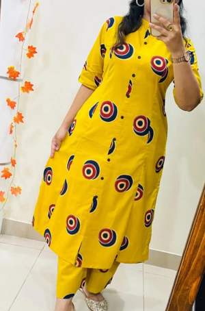Stylish Pure Cotton Kurti with Pant Set #2