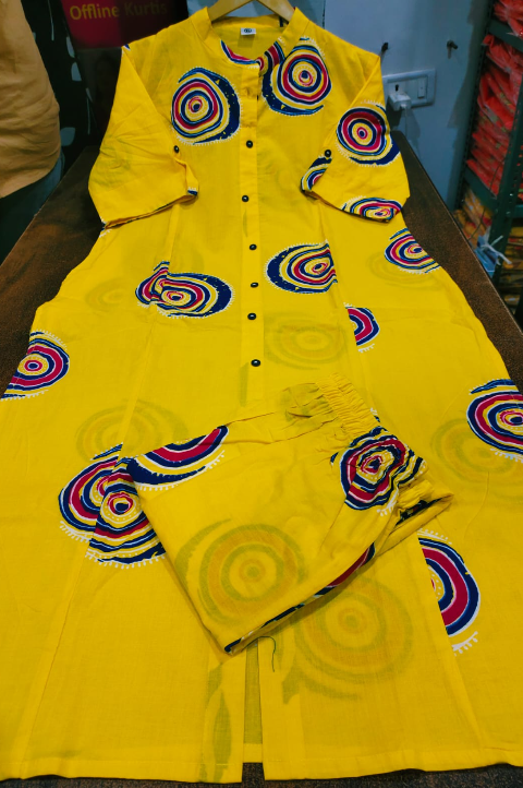 Stylish Pure Cotton Kurti with Pant Set #2