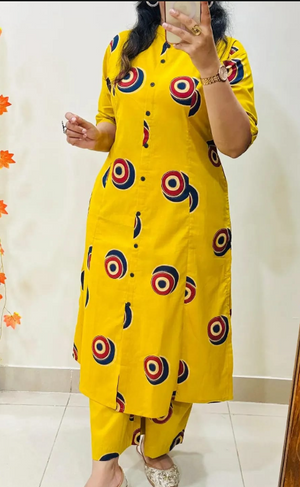 Stylish Pure Cotton Kurti with Pant Set #2