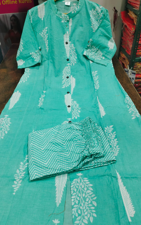 Stylish Pure Cotton Kurti with Pant Set #3