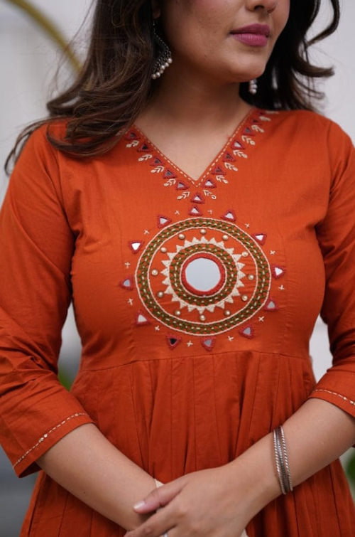 Stylish Pure Cotton Kurti with Pant Set #4
