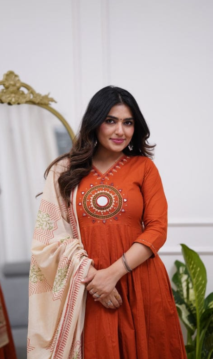 Stylish Pure Cotton Kurti with Pant Set #4