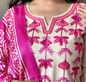 Stylish Pure Cotton Kurti with Pant Set #5