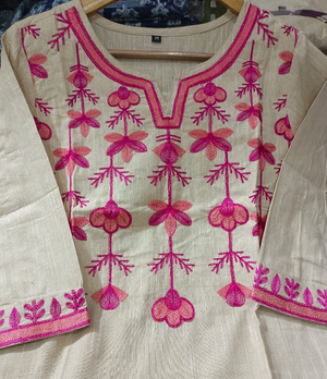 Stylish Pure Cotton Kurti with Pant Set #5