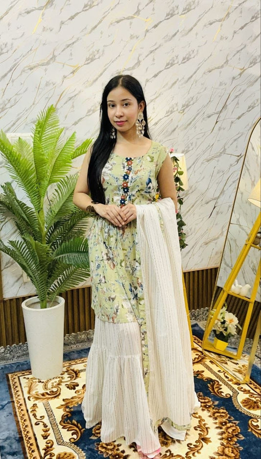 Pure Mul Cotton 3 Piece Suit Set