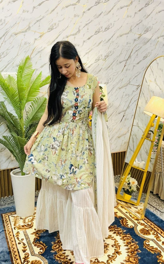 Pure Mul Cotton 3 Piece Suit Set