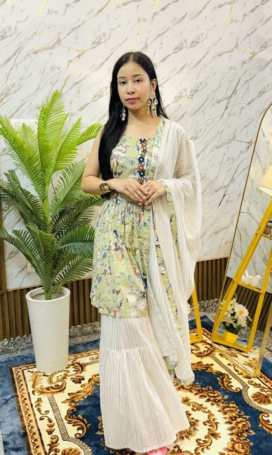 Pure Mul Cotton 3 Piece Suit Set