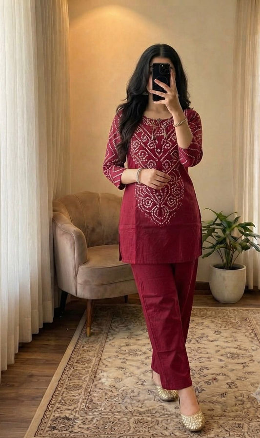 Premium Bandhani Co-ord Set