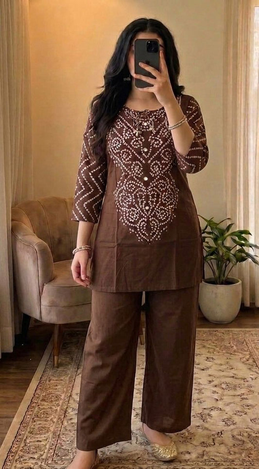 Premium Bandhani Co-ord Set