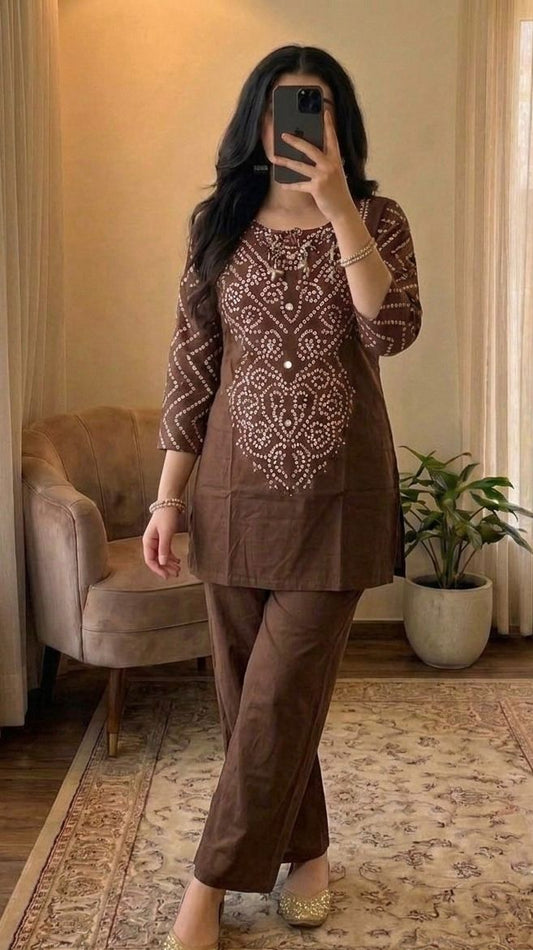 Premium Bandhani Co-ord Set