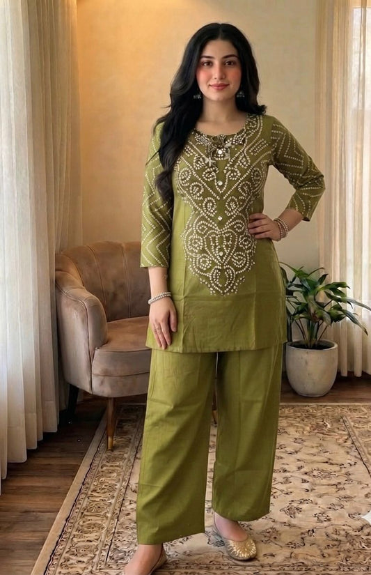 Premium Bandhani Co-ord Set