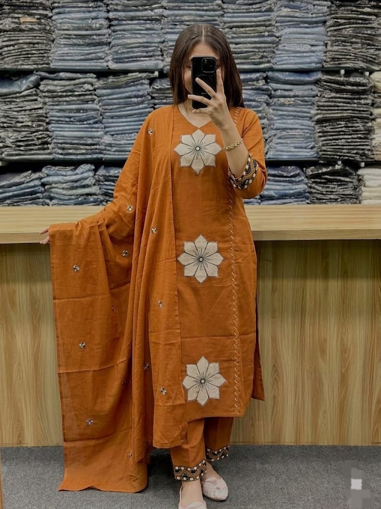 Heavy Cotton Embroidery 3-Piece Suit Set | New Collection