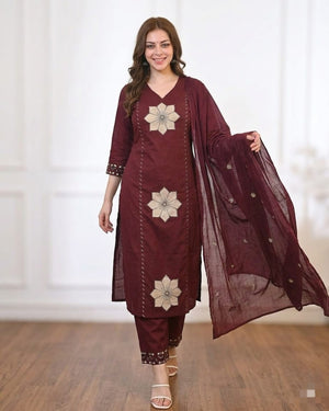 Heavy Cotton Embroidery 3-Piece Suit Set | New Collection