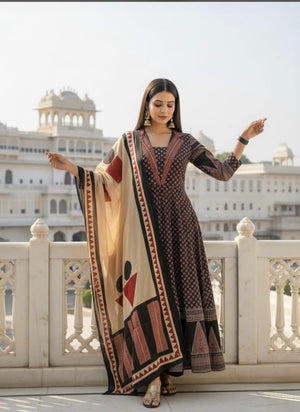 Anarkali Kurti with Plazzo & Dupatta | Summer Super