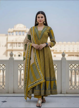 Anarkali Kurti with Plazzo & Dupatta | Summer Super