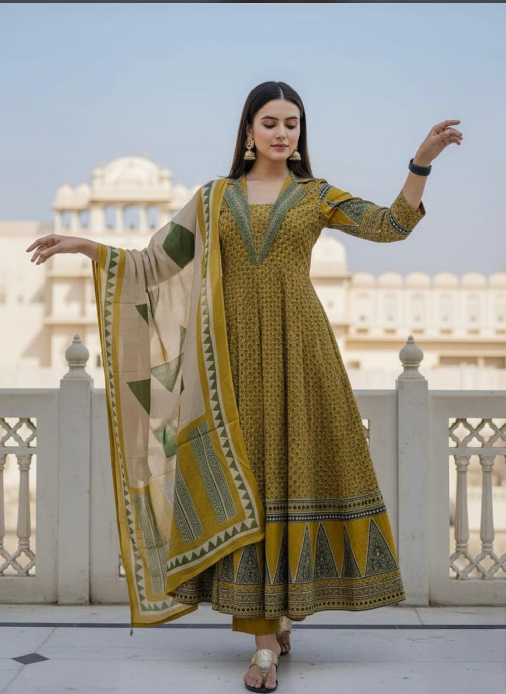 Anarkali Kurti with Plazzo & Dupatta | Summer Super