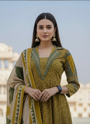 Anarkali Kurti with Plazzo & Dupatta | Summer Super