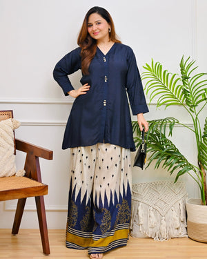 Premium Cotton Indo-Western Palazzo Set