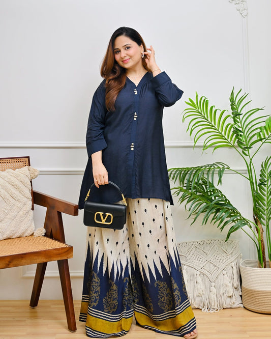 Premium Cotton Indo-Western Palazzo Set