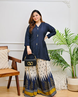 Premium Cotton Indo-Western Palazzo Set