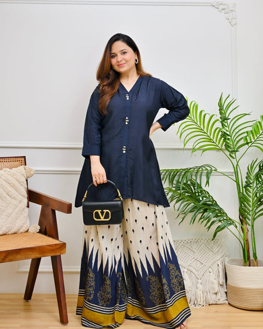 Premium Cotton Indo-Western Palazzo Set