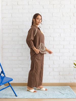 Embroidered Cotton Co-Ord Set