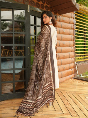 Premium Cotton Flax Embroidered Suit Set