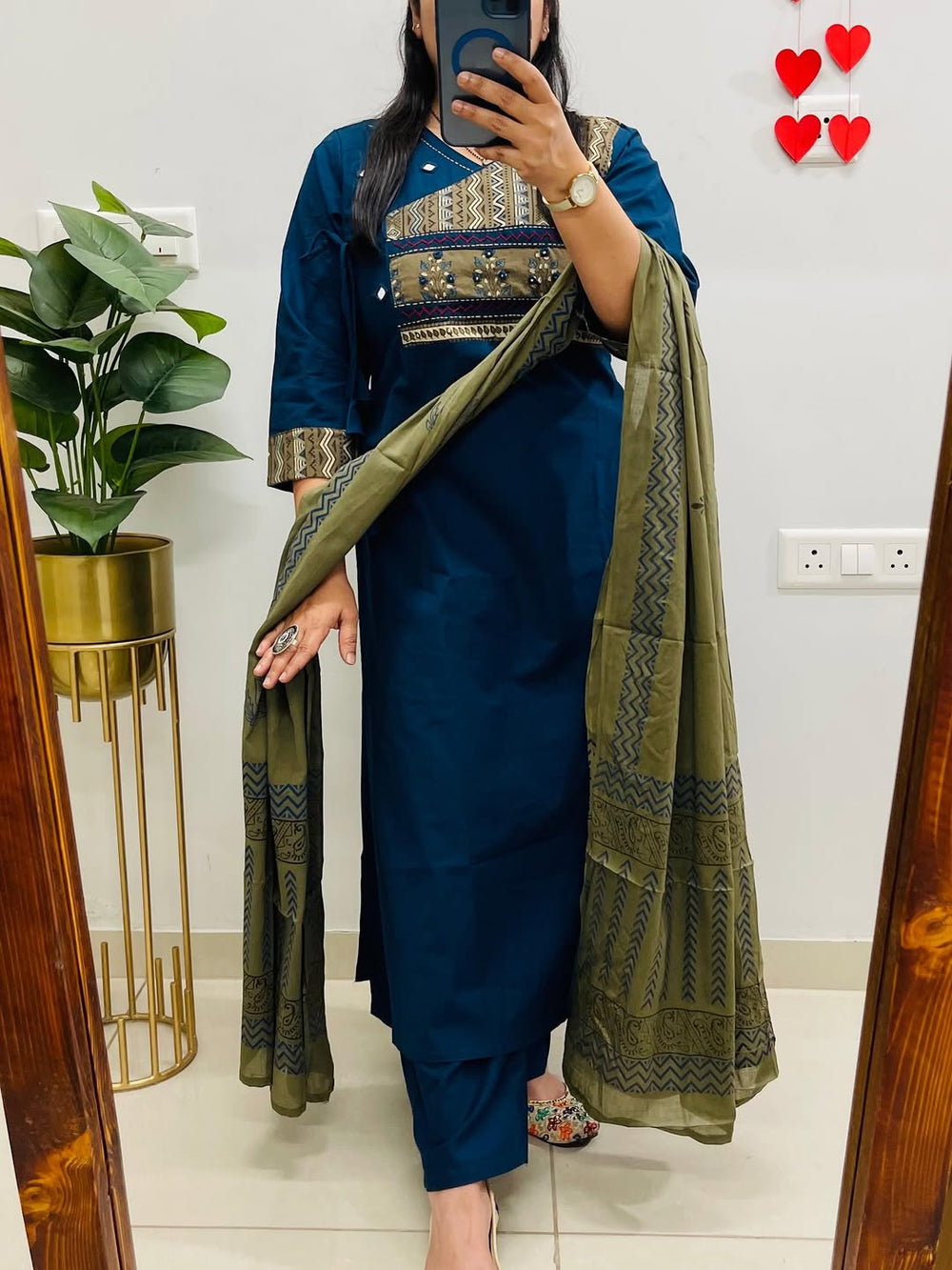 Premium Dhaba Cotton Angrakha Style Suit