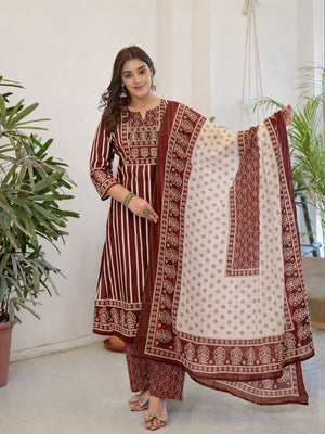 Premium Heavy Cotton Sequin Work Suit Set
