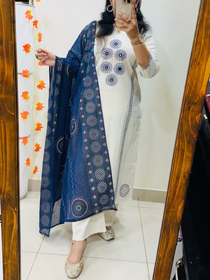 Premium Heavy Cotton Block Print Suit Set