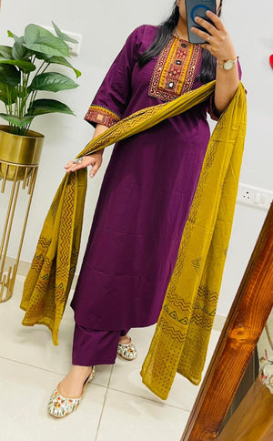 Elegant Pure Cotton Kurti Set