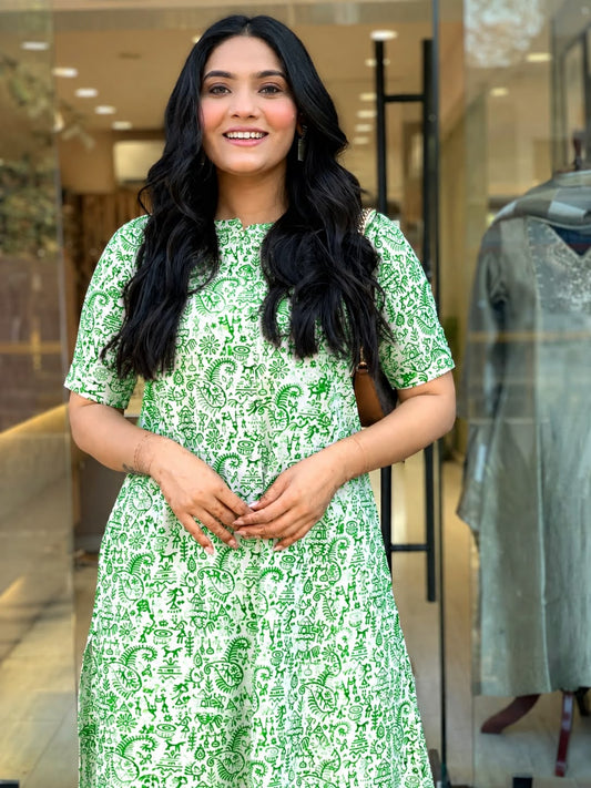 Premium Floral Cotton Kurti Palazzo Set