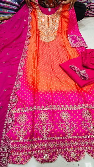 Premium Chinon Silk Festive Wear Set