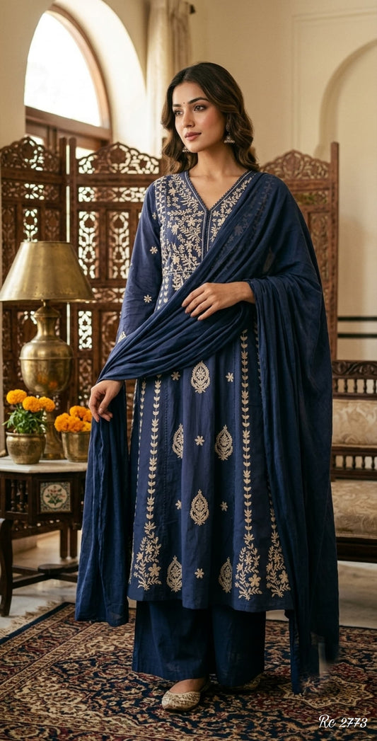 Beautiful Cotton Designer Kurta Set