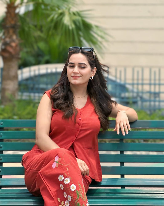 Stylish Cotton Slub Co-ord Set