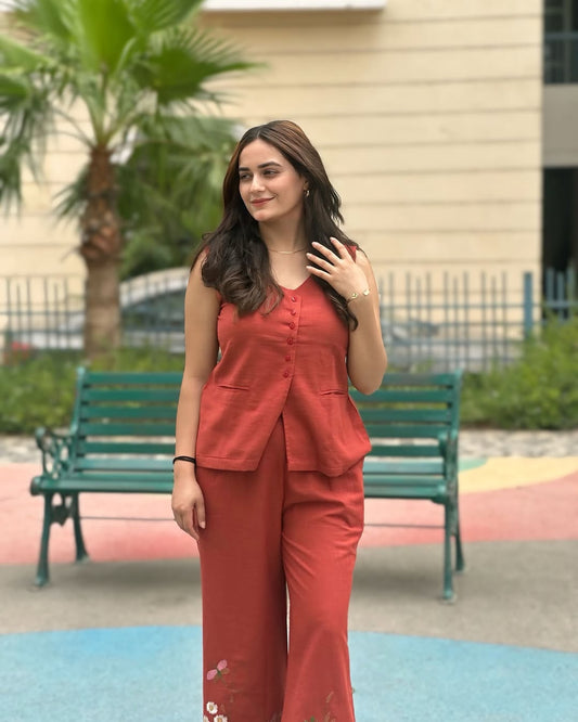 Stylish Cotton Slub Co-ord Set