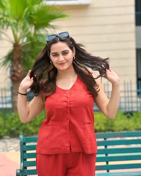 Stylish Cotton Slub Co-ord Set
