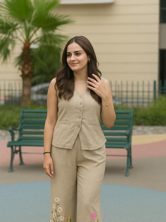 Stylish Cotton Slub Co-ord Set