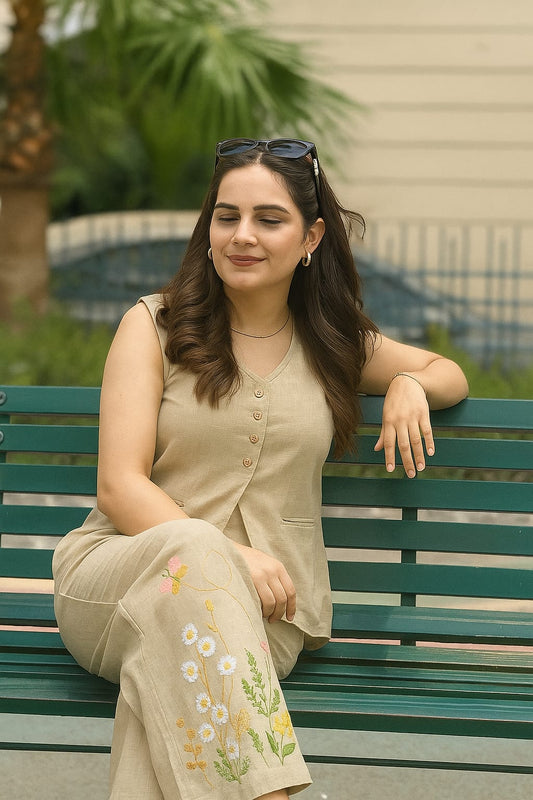Stylish Cotton Slub Co-ord Set