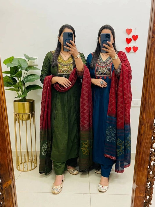 Royal Designer Ethnic Suit – Dhabu Cotton