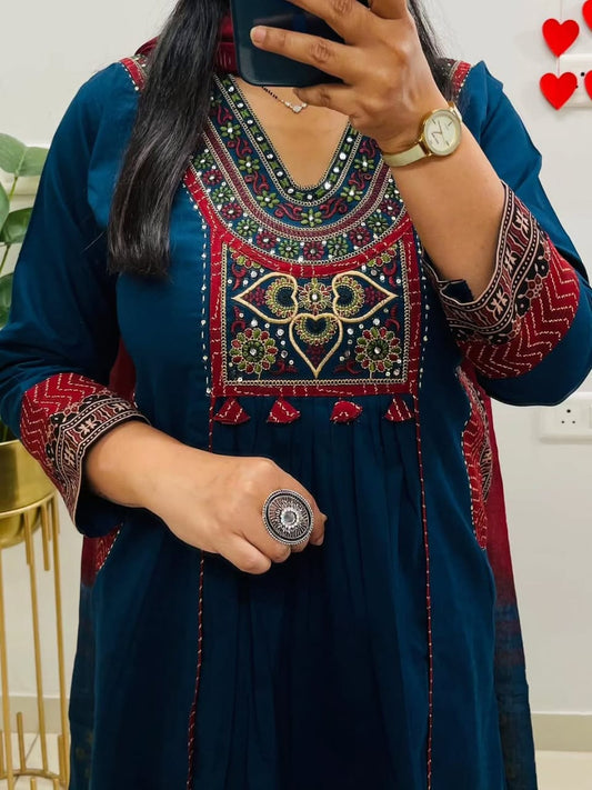 Royal Designer Ethnic Suit – Dhabu Cotton