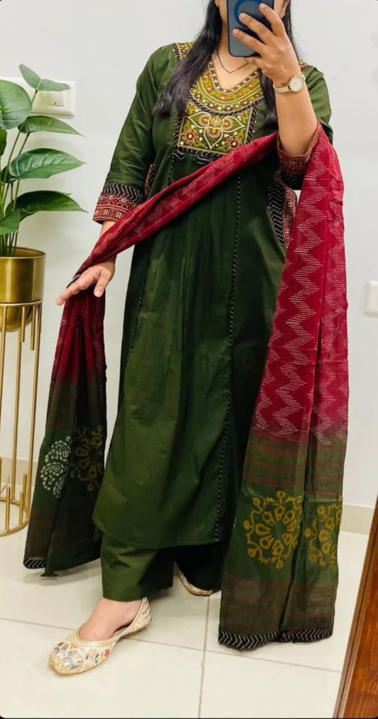 Royal Designer Ethnic Suit – Dhabu Cotton