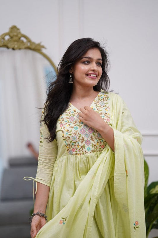 Designer Anarkali Kurta with Dupatta Set