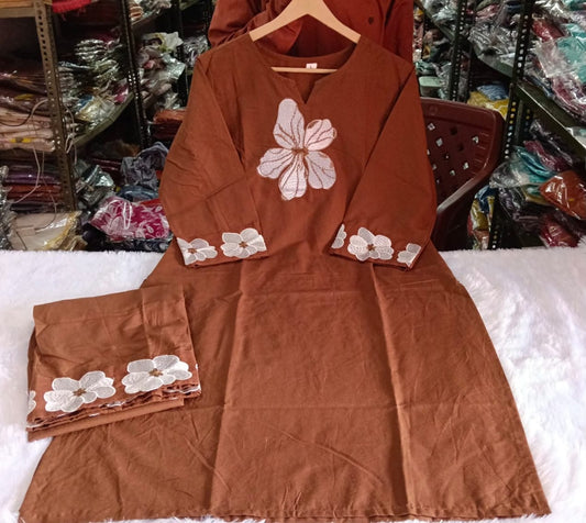 Premium Cotton Kurti with Pant & Dupatta