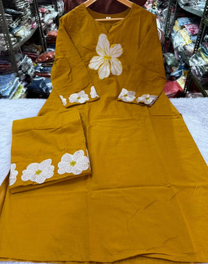 Premium Cotton Kurti with Pant & Dupatta