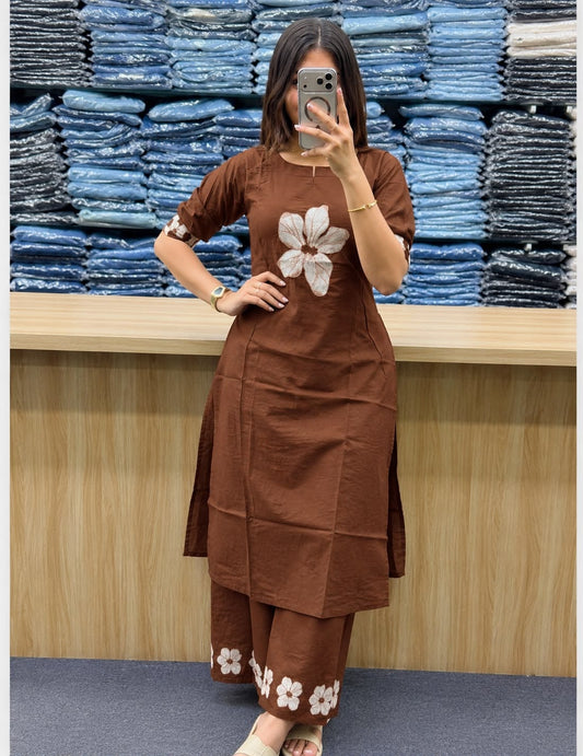 Premium Cotton Kurti with Pant & Dupatta